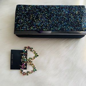 Noir Black Label Green crystal earrings